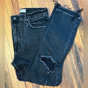 ABERCROMBIE Faded Black Skinny High Rise Jeans